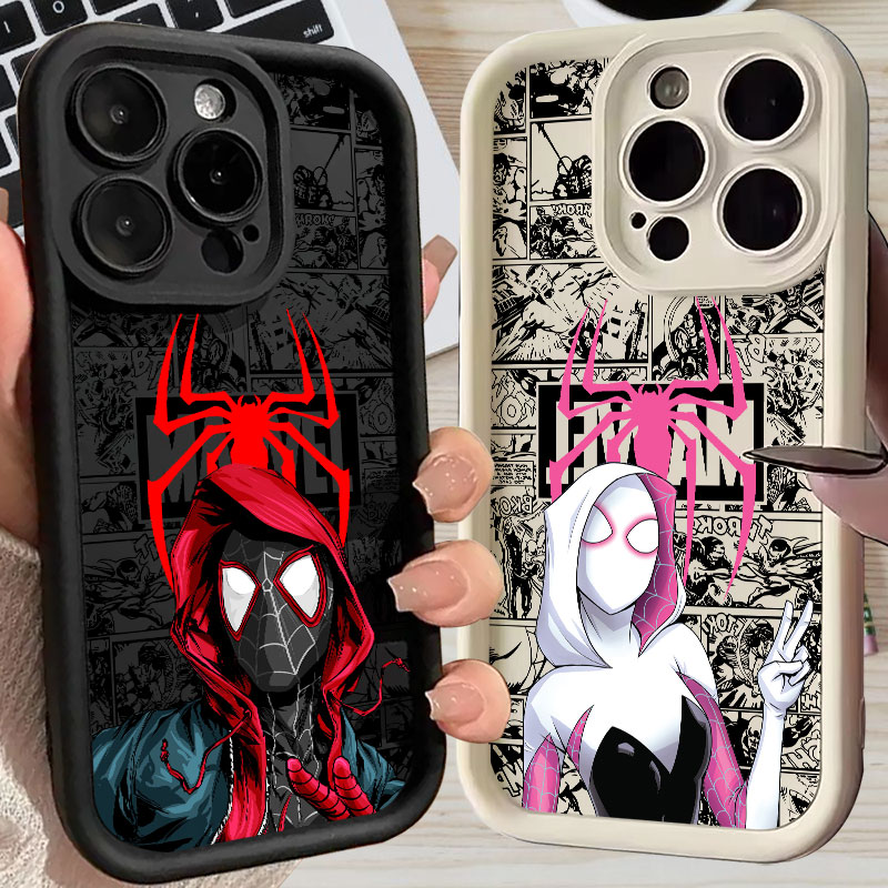Apple Iphone 15 Pro Max - เคสโทรศัพท์ลายสไปเดอร์แมน ไมลส์ โมราเลส เกวน มาร์เวล คอมิกส์