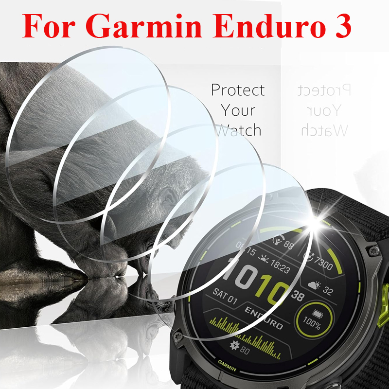 Watch Face Protector - ฟิล์มกระจกนิรภัยสำหรับการ์มิน เอนดูโร 3 สมาร์ทวอทช์ป้องกันหน้าจอกระจกป้องกันฟิล์มอุปกรณ์เสริมสำหรับการ์มิน เอนดูโร 3