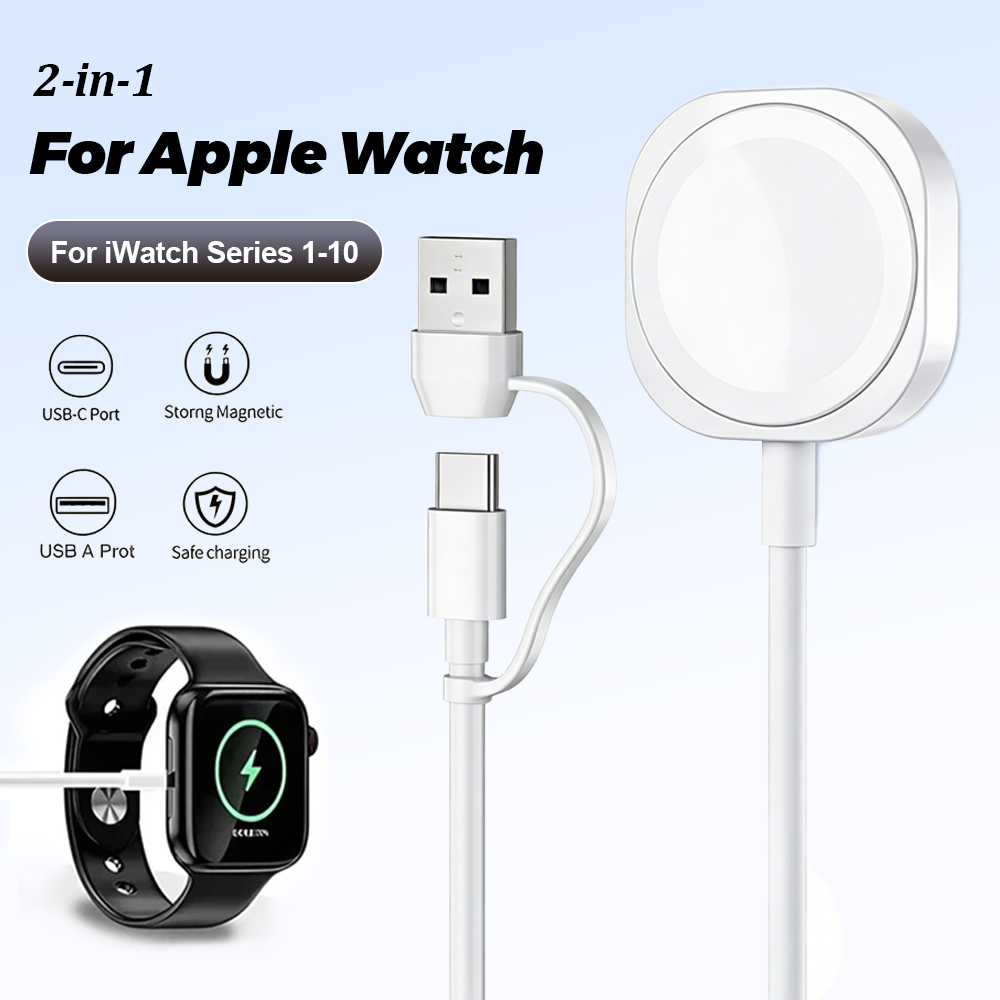Wireless Charger Watch - สายชาร์จแม่เหล็กไร้สาย 2 in 1 แบบ USB