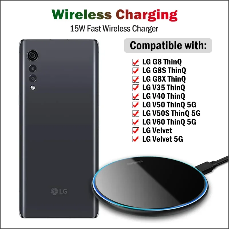 Wireless Charger Watch - ที่ชาร์จไร้สายอย่างเร็ว15W สำหรับ LG V35 V50 V50S