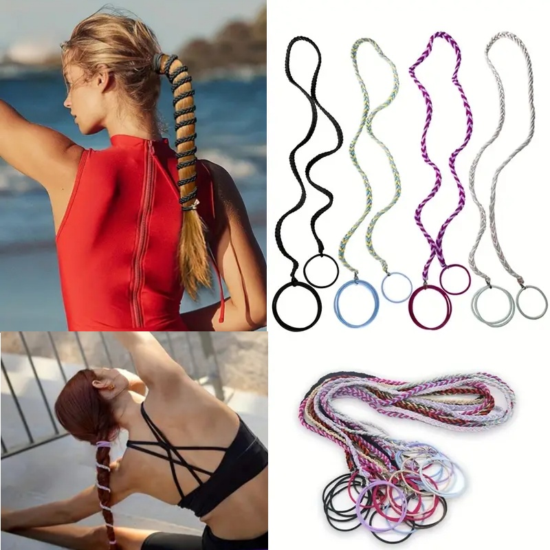 Milanaise Mesh Band - ที่รัดผมแบบยืดหยุ่นยาว หลากสี แบบถัก ไม่ลื่น สำหรับผมหนา เหมาะสำหรับออกกำลังกาย