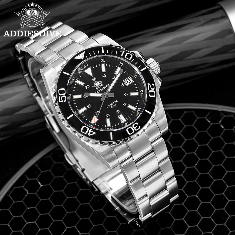 Accessories With Watch - ADDIESDIVE นาฬิกาผู้ชาย 8215 Mechanical Sapphire Luminous