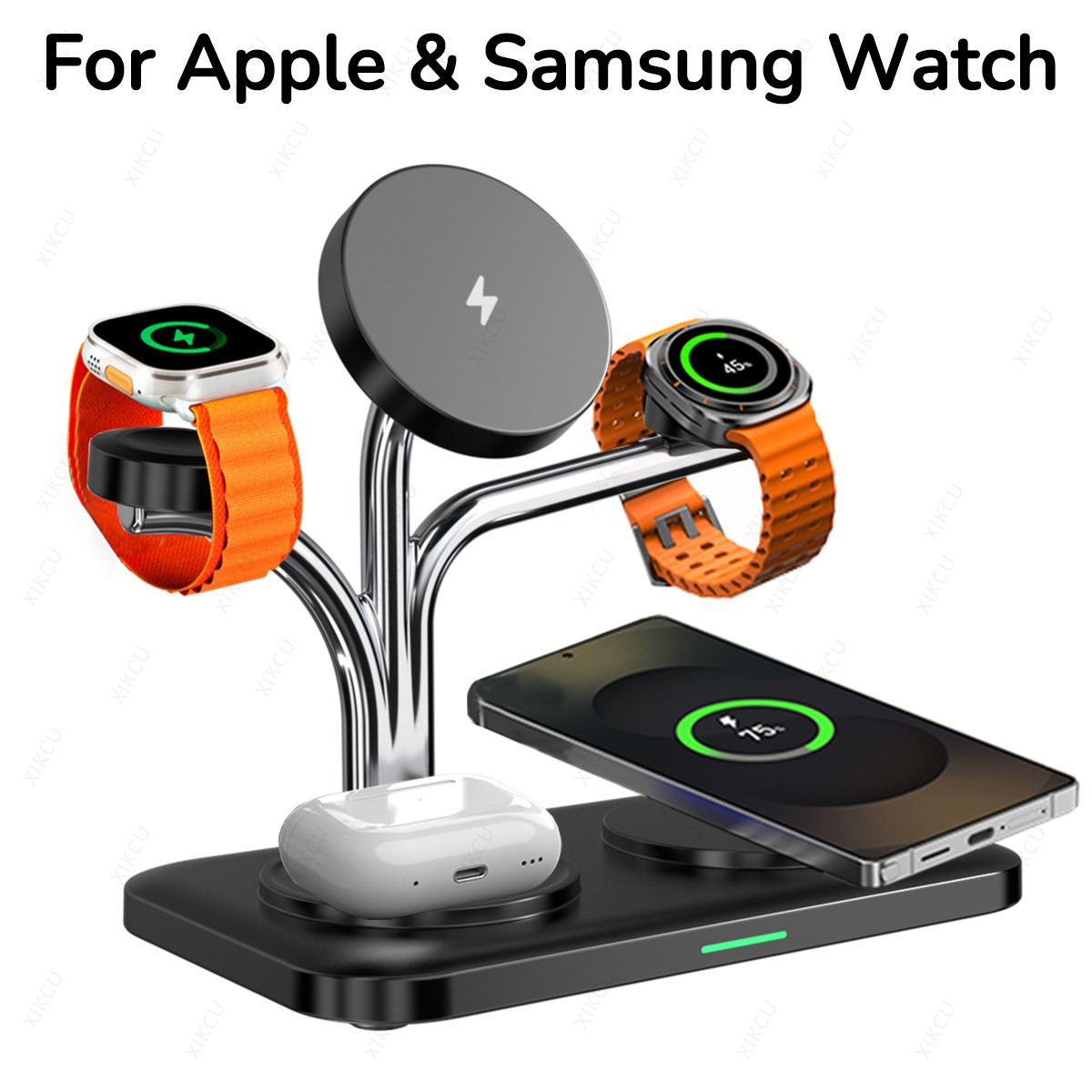 Wireless Charger Watch - ที่ชาร์จไร้สายแม่เหล็ก 5 in 1 ชาร์จเร็วสำหรับโทรศัพท์และนาฬิกา รองรับ