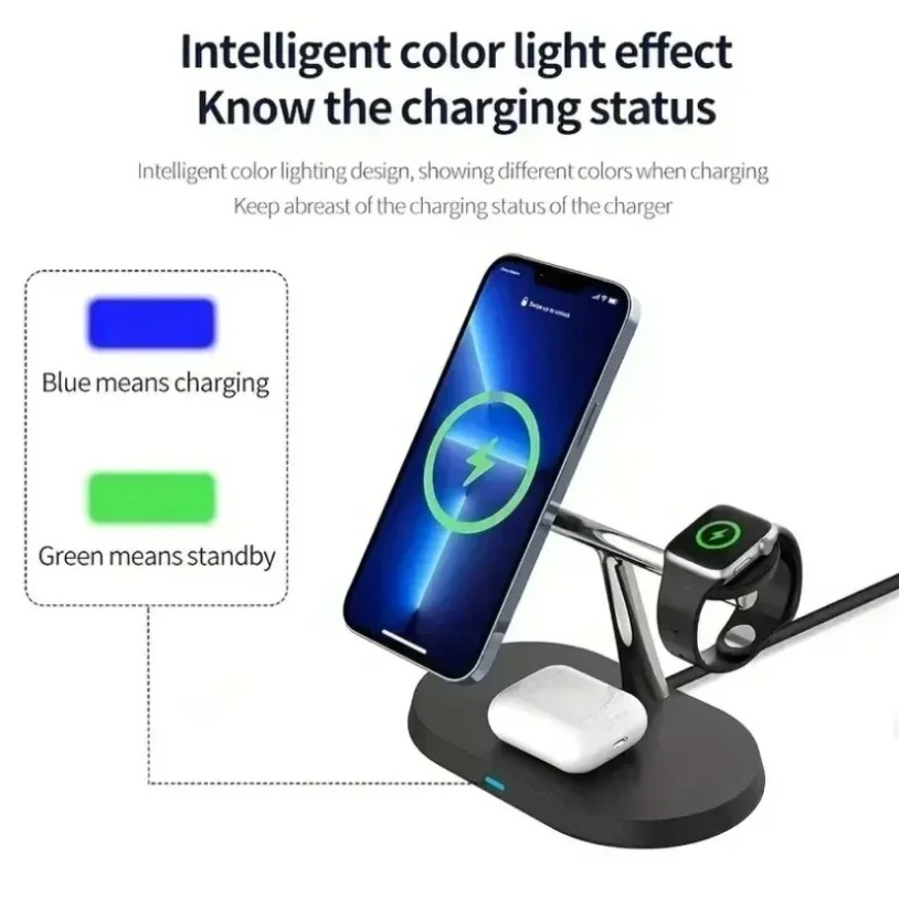 แท่นชาร์จไร้สายแม่เหล็ก 3 in 1 - Wireless Charger Watch บทวิจารณ์และราคา