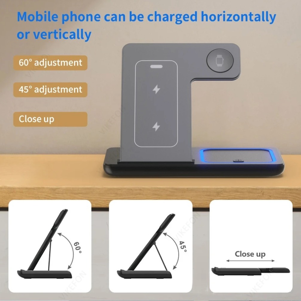 แท่นชาร์จไร้สายแบบพับได้ 3 in  - Wireless Charger Watch บทวิจารณ์และราคา