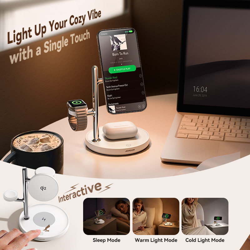 สถานีชาร์จแม่เหล็ก Joyroom 4-i - Wireless Charger Watch บทวิจารณ์และราคา
