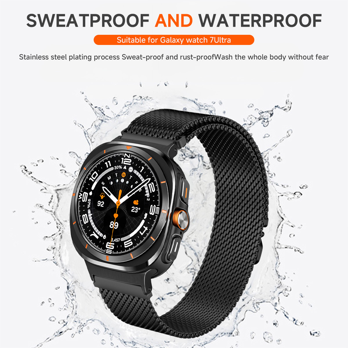 สายโลหะแบบมิลานีสสำหรับซัมซุงก - Samsung Smartwatch Ultra Accessories บทวิจารณ์และราคา