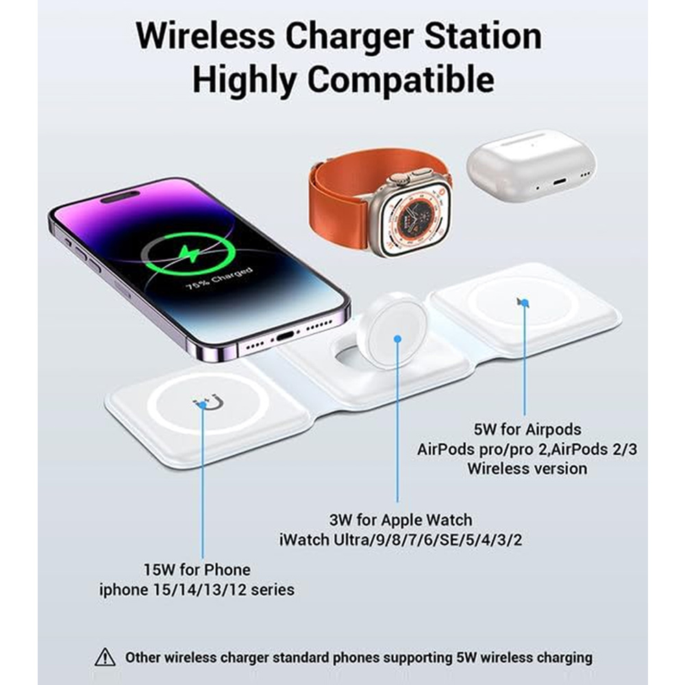 สถานีชาร์จไร้สาย 3-in-1 ชาร์จเ - Wireless Charger Watch บทวิจารณ์และราคา